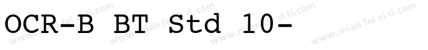 OCR-B BT Std 10字体转换